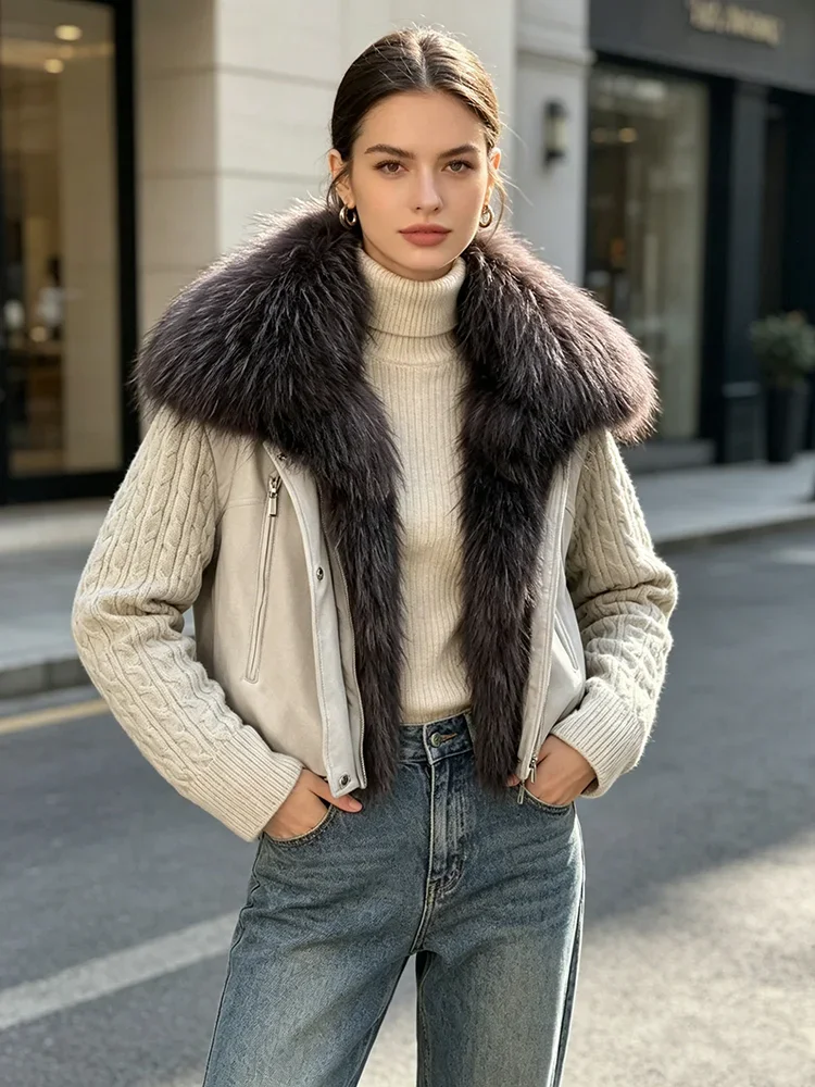 OFTBUY 90% Duck Down Jacket Women Luxury Natural Raccoon Fur Winter Short Puffer Coat Thicken Female Parkas Detachable Sleeve