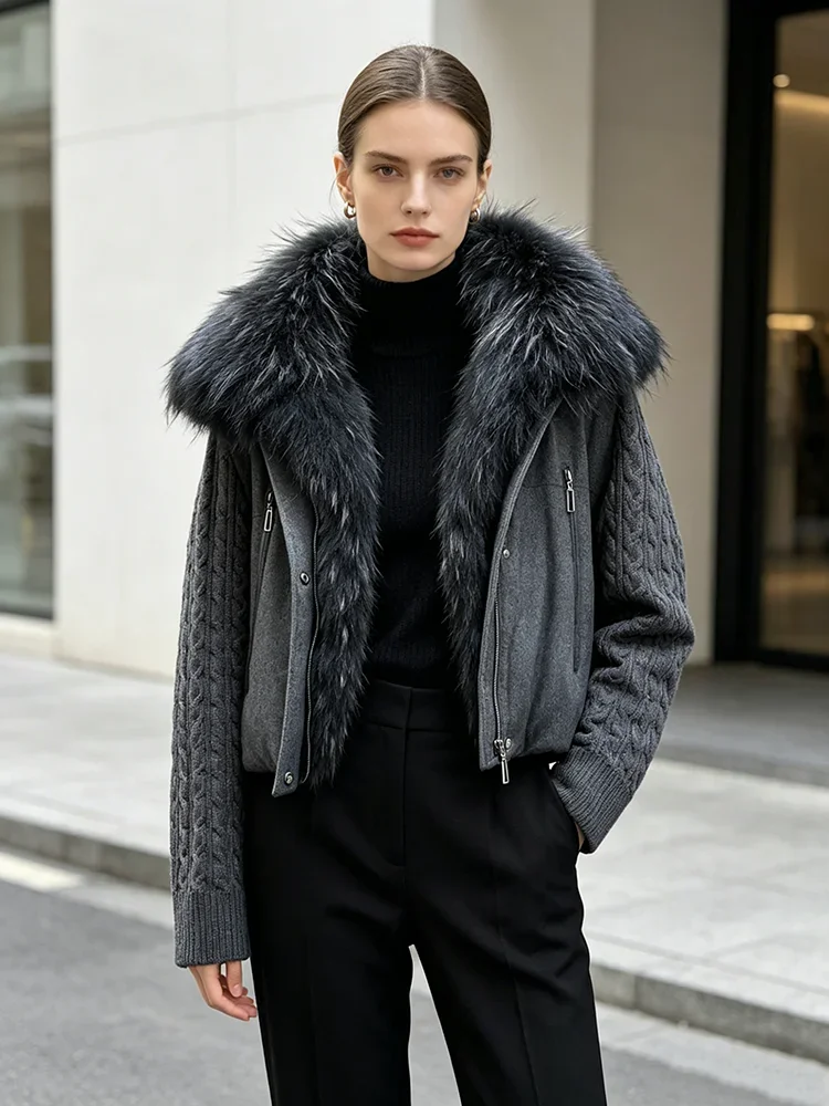 OFTBUY 90% Duck Down Jacket Women Luxury Natural Raccoon Fur Winter Short Puffer Coat Thicken Female Parkas Detachable Sleeve