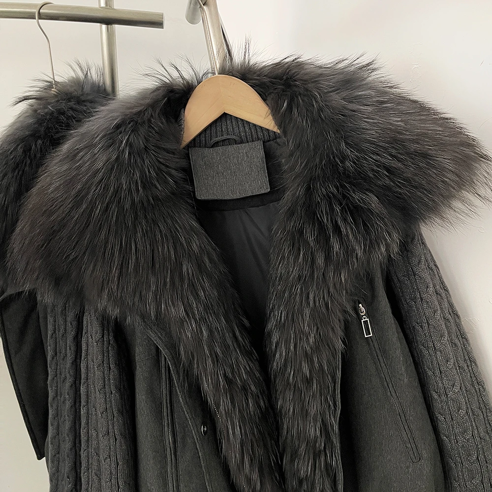 OFTBUY 90% Duck Down Jacket Women Luxury Natural Raccoon Fur Winter Short Puffer Coat Thicken Female Parkas Detachable Sleeve