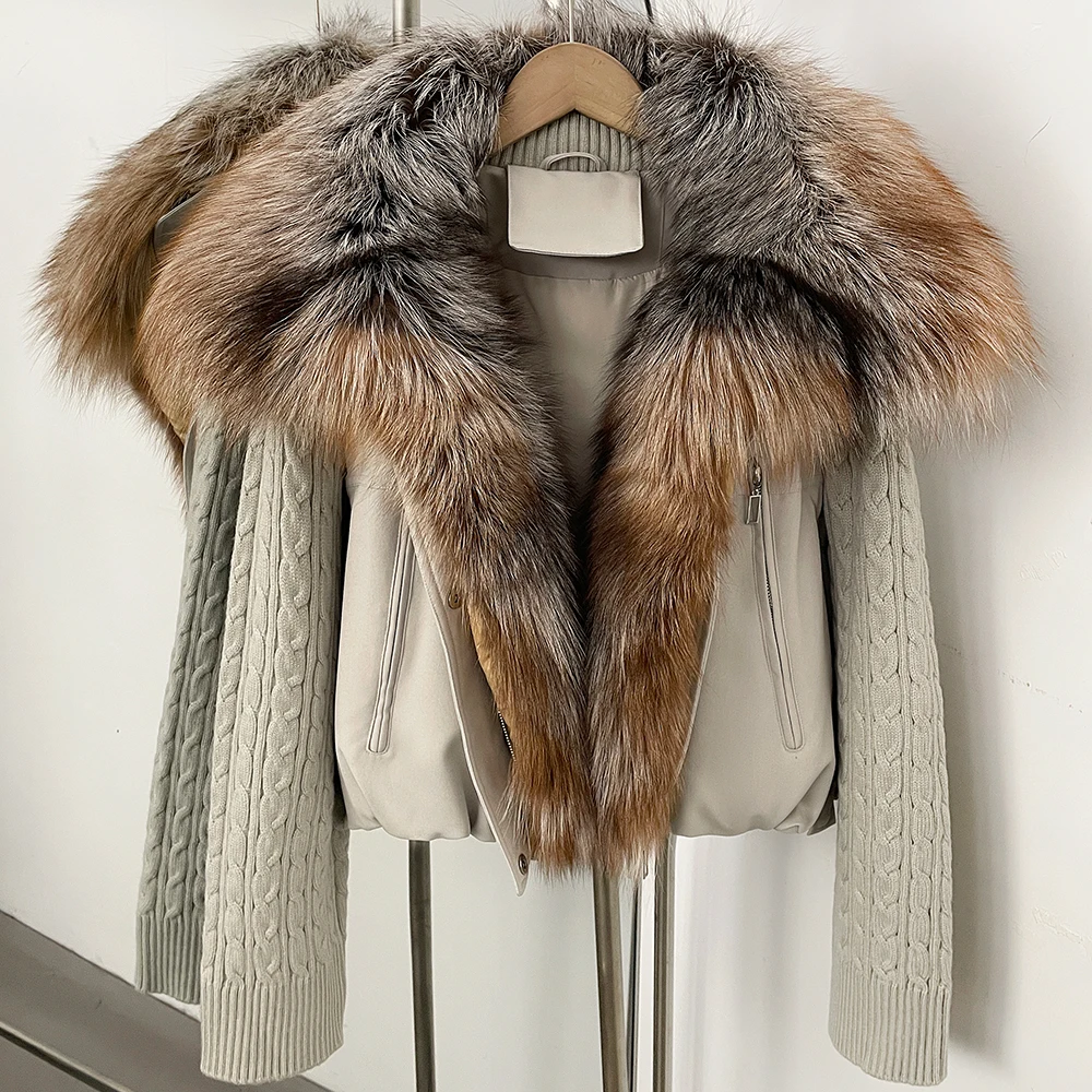 OFTBUY 90% Duck Down Jacket Women Luxury Natural Raccoon Fur Winter Short Puffer Coat Thicken Female Parkas Detachable Sleeve