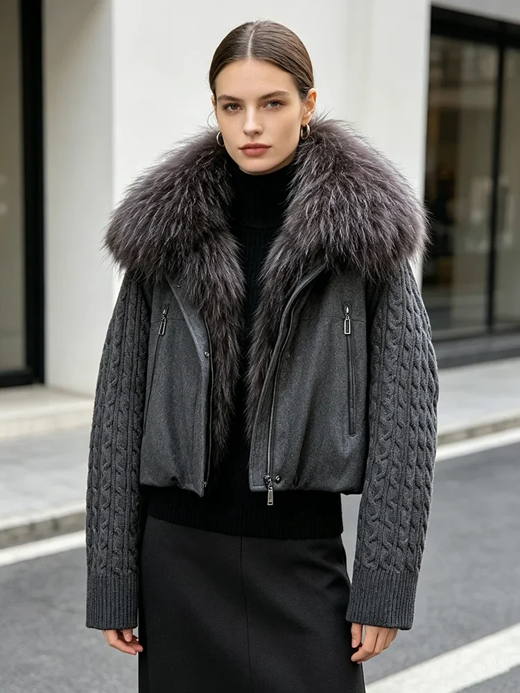 OFTBUY 90% Duck Down Jacket Women Luxury Natural Raccoon Fur Winter Short Puffer Coat Thicken Female Parkas Detachable Sleeve