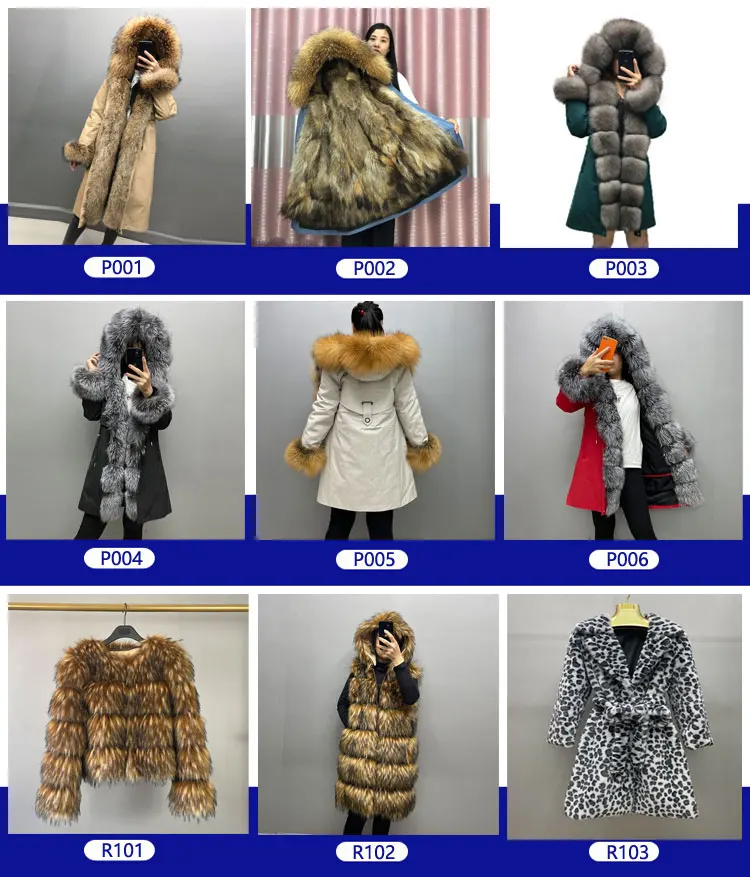 Ladies Winter Luxurious Crop Fur Coat Women Real Raccoon Fur Jacket Long Sleeve V-shaped Hand-cut Thickened Warm Fashion