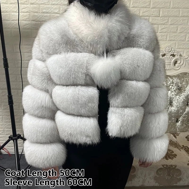 2026 MAOMAOKONG Natural Real Fox Fur Coat Women Winter Long Sleeve Luxury Raccoon Fur Jackets Thick Top Female Furry Coat Vest
