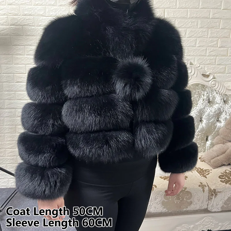2026 MAOMAOKONG Natural Real Fox Fur Coat Women Winter Long Sleeve Luxury Raccoon Fur Jackets Thick Top Female Furry Coat Vest