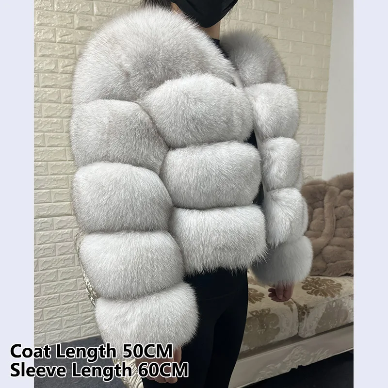 2026 MAOMAOKONG Natural Real Fox Fur Coat Women Winter Long Sleeve Luxury Raccoon Fur Jackets Thick Top Female Furry Coat Vest