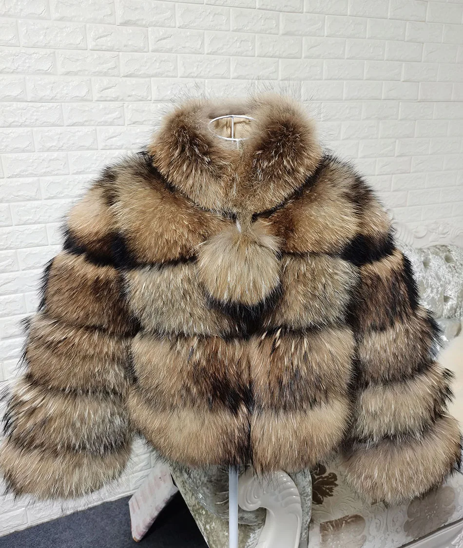 2026 MAOMAOKONG Natural Real Fox Fur Coat Women Winter Long Sleeve Luxury Raccoon Fur Jackets Thick Top Female Furry Coat Vest