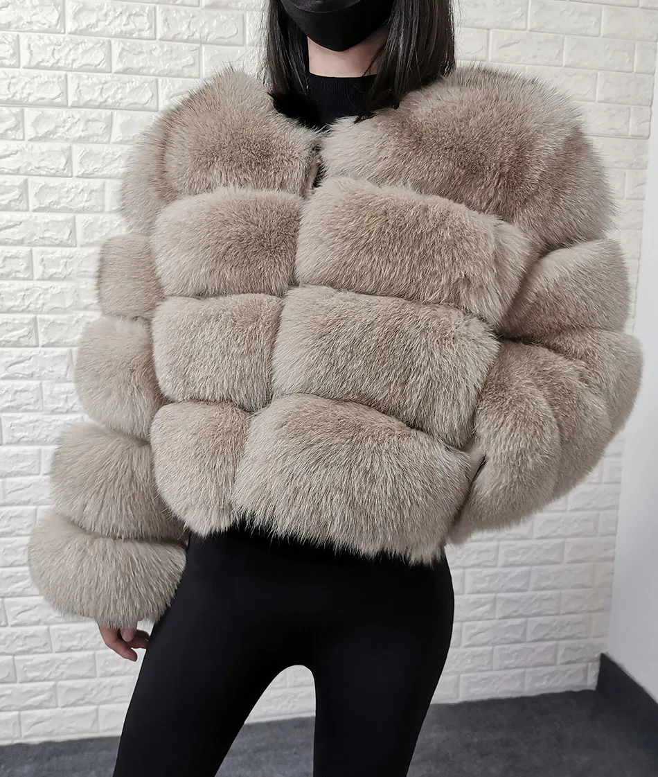 2026 MAOMAOKONG Natural Real Fox Fur Coat Women Winter Long Sleeve Luxury Raccoon Fur Jackets Thick Top Female Furry Coat Vest