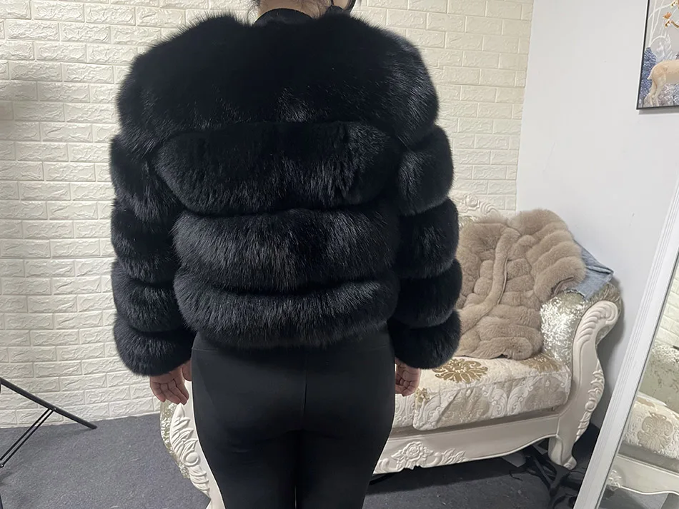 2026 MAOMAOKONG Natural Real Fox Fur Coat Women Winter Long Sleeve Luxury Raccoon Fur Jackets Thick Top Female Furry Coat Vest