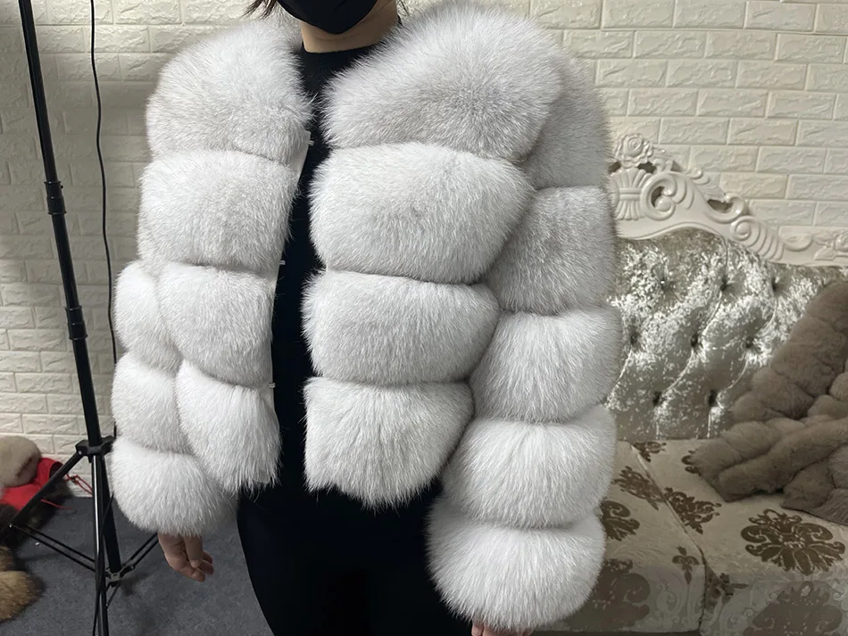 2026 MAOMAOKONG Natural Real Fox Fur Coat Women Winter Long Sleeve Luxury Raccoon Fur Jackets Thick Top Female Furry Coat Vest