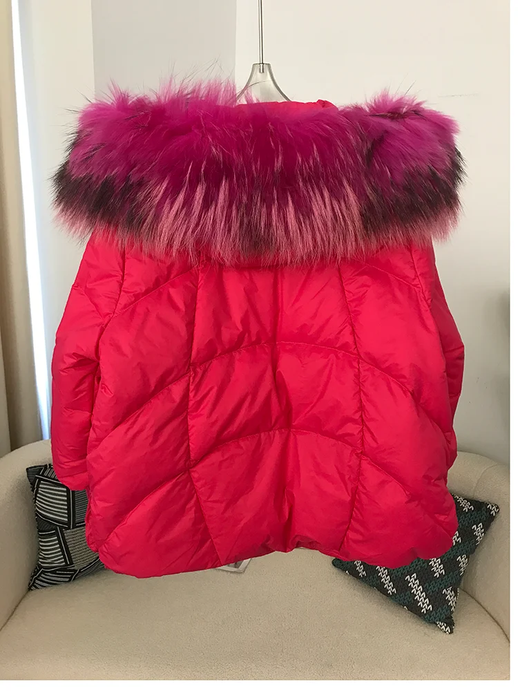 OFTBUY 2023 Real Fox Fur Collar Hooded Winter Jacket Women Natural Thick Warm Loose Oversize Duck Down Coat Streetwear Outerwear