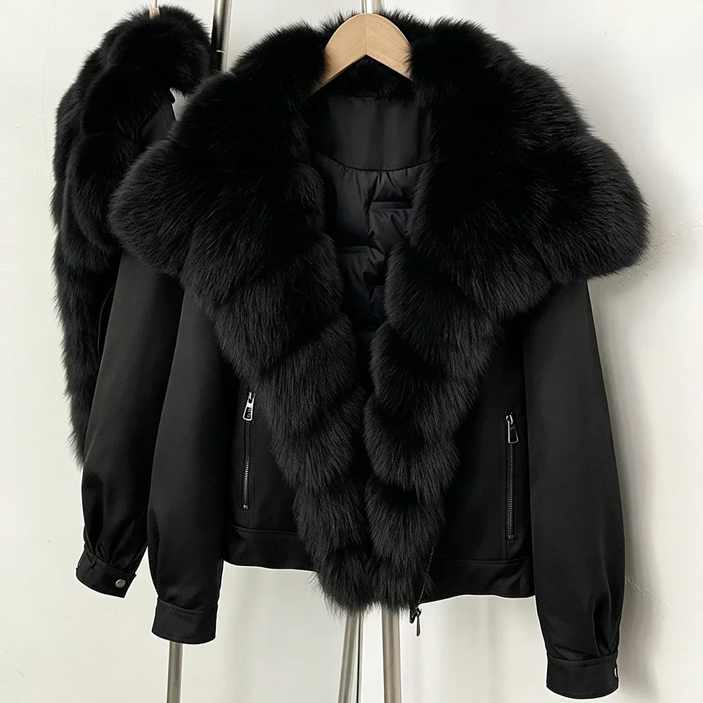 OFTBUY 2026 New Winter Female Duck Down Parka Real Fox Fur Collar Women Natural Fur Warm Jacket Fur Cuffs Casual Coat Outerwear