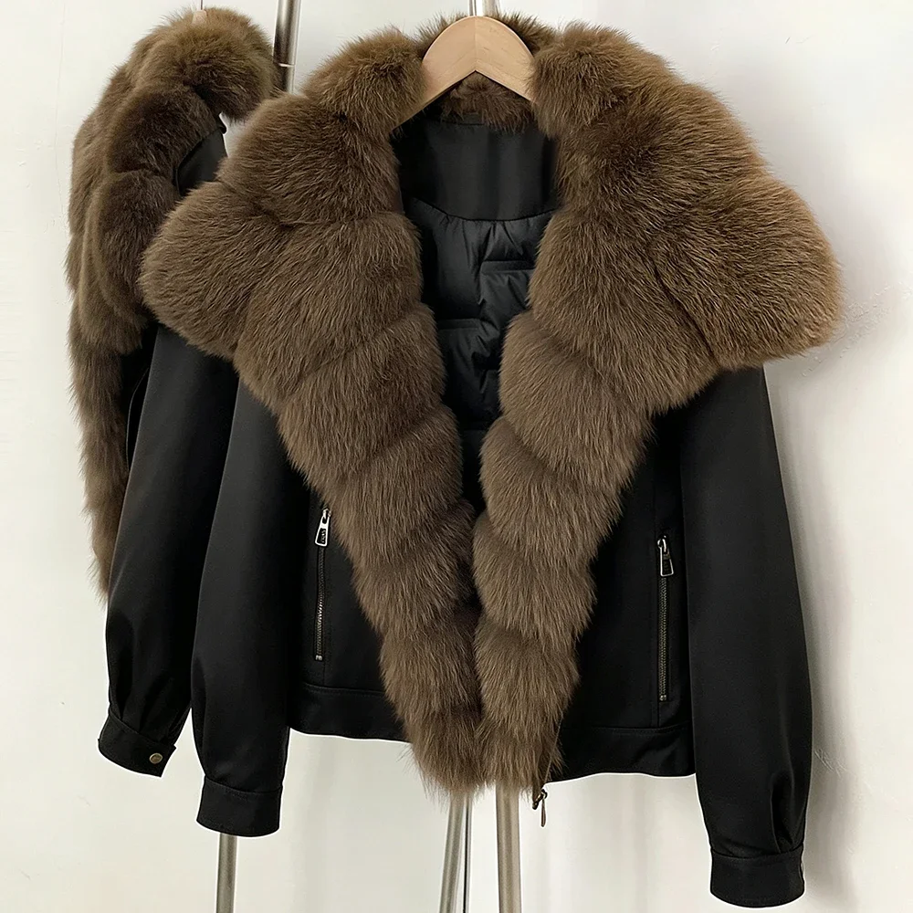 OFTBUY 2026 New Winter Female Duck Down Parka Real Fox Fur Collar Women Natural Fur Warm Jacket Fur Cuffs Casual Coat Outerwear