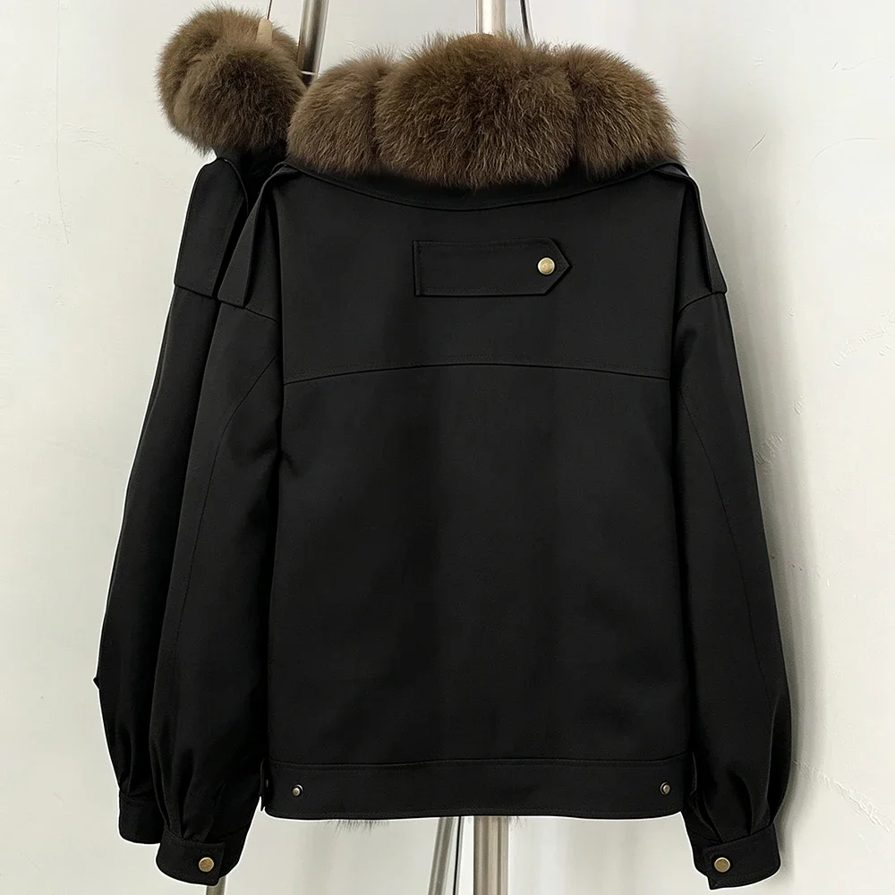 OFTBUY 2026 New Winter Female Duck Down Parka Real Fox Fur Collar Women Natural Fur Warm Jacket Fur Cuffs Casual Coat Outerwear