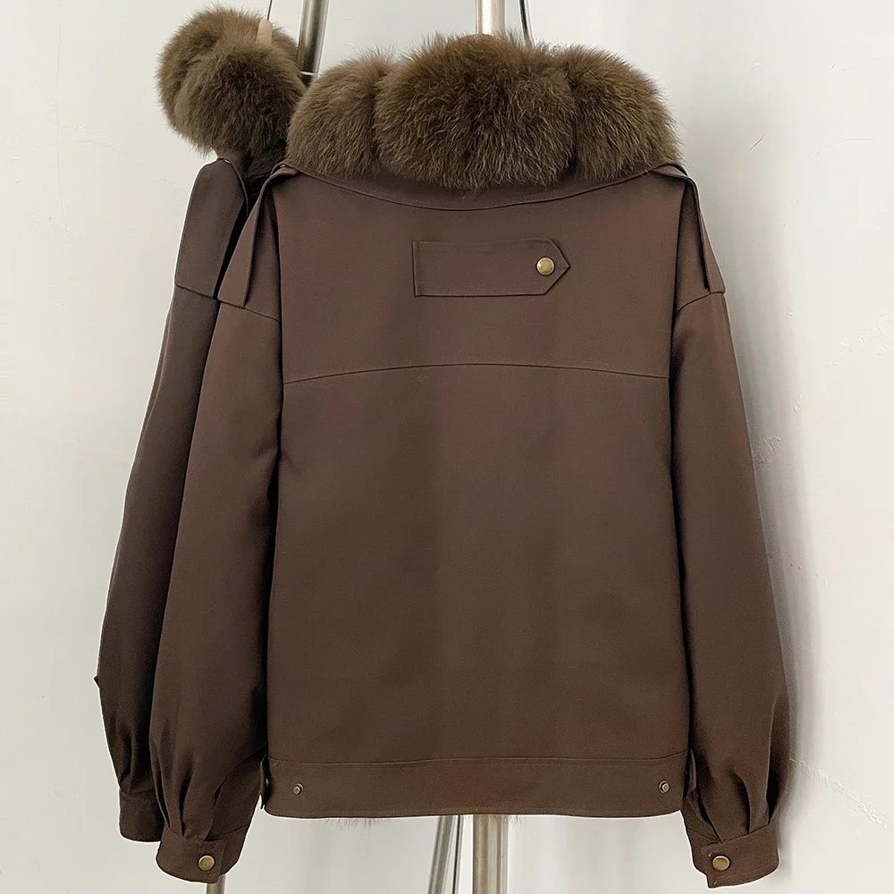 OFTBUY 2026 New Winter Female Duck Down Parka Real Fox Fur Collar Women Natural Fur Warm Jacket Fur Cuffs Casual Coat Outerwear