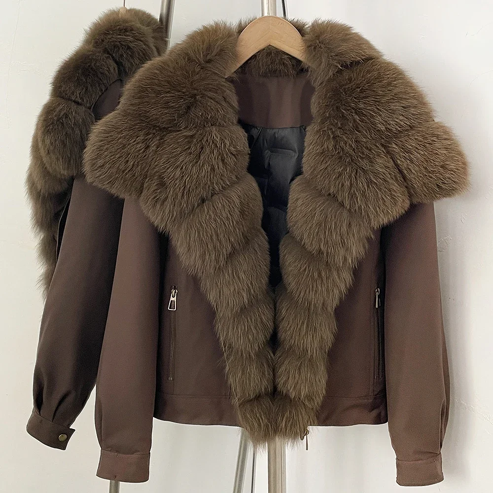 OFTBUY 2026 New Winter Female Duck Down Parka Real Fox Fur Collar Women Natural Fur Warm Jacket Fur Cuffs Casual Coat Outerwear