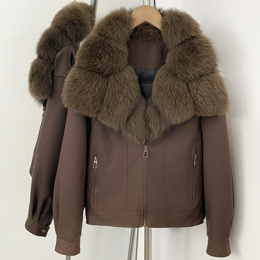 OFTBUY 2026 New Winter Female Duck Down Parka Real Fox Fur Collar Women Natural Fur Warm Jacket Fur Cuffs Casual Coat Outerwear