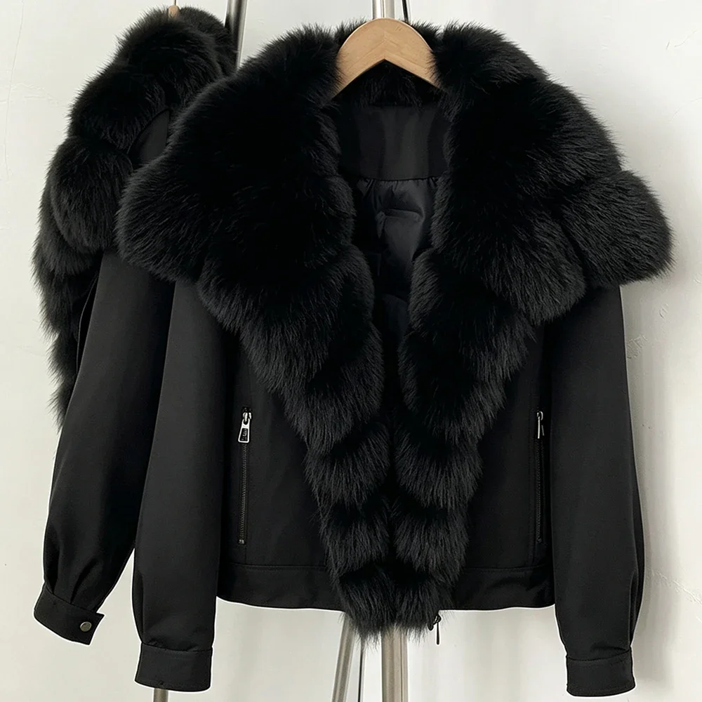 OFTBUY 2026 New Winter Female Duck Down Parka Real Fox Fur Collar Women Natural Fur Warm Jacket Fur Cuffs Casual Coat Outerwear