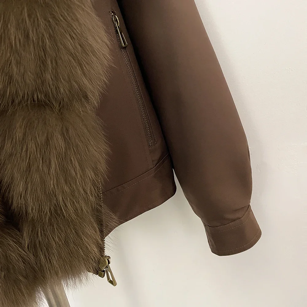 OFTBUY 2026 New Winter Female Duck Down Parka Real Fox Fur Collar Women Natural Fur Warm Jacket Fur Cuffs Casual Coat Outerwear