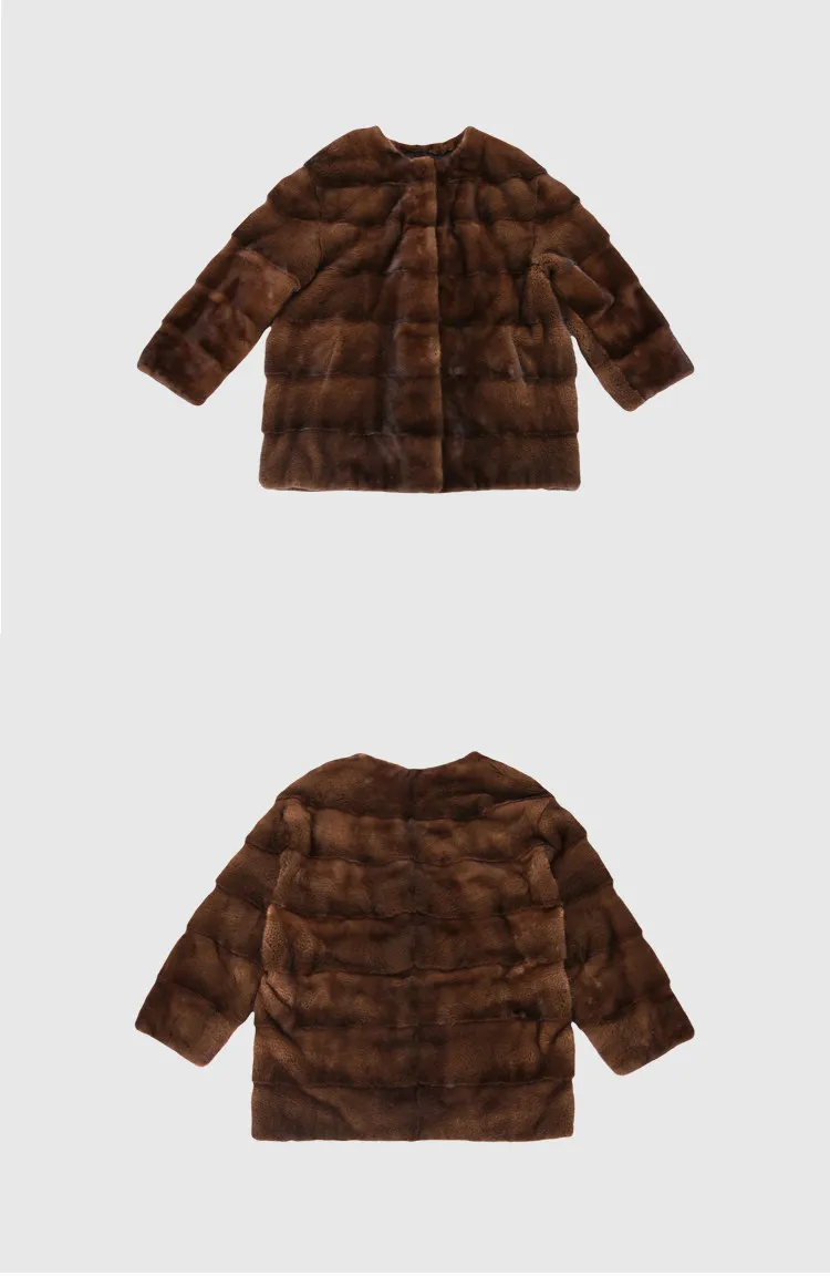HDHOHR 2026 New100% Real Mink Fur Coat Women Fashion Essential Natural Mink Jacket Winter Thick Warm Long Mink Fur Outerwear