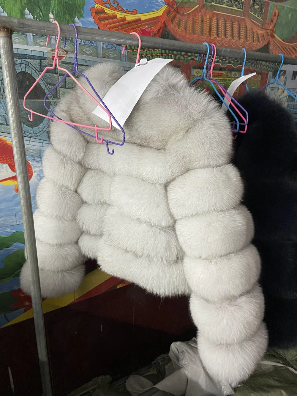 QUEENTINA Fox Fur Coat Real Winter New Outwears Women's Fashion Luxury Jacket High Quality Clothing Natural And Stand Collar