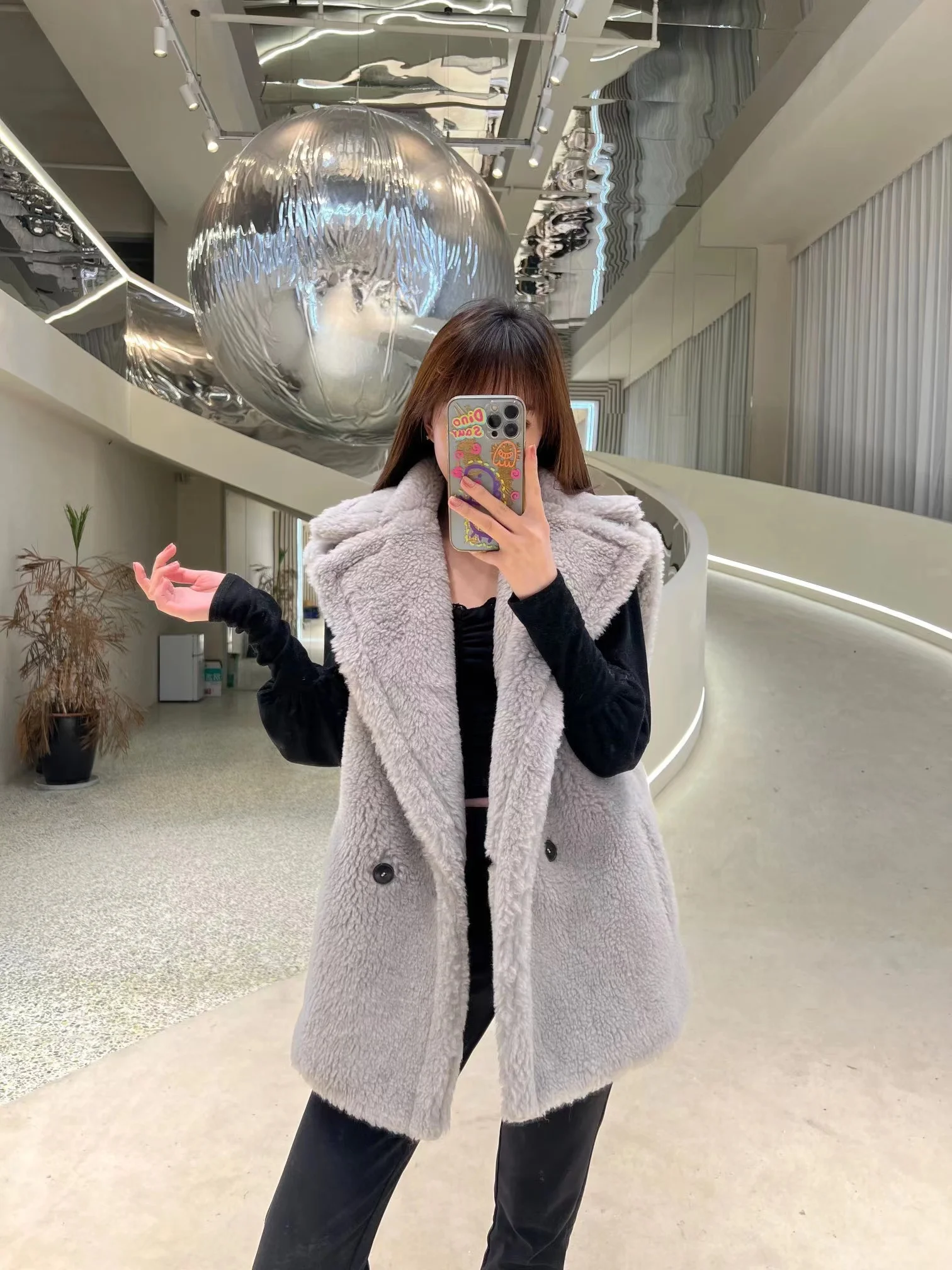 Teddy Bear Coat Camel Sleeveless Coat Winter Women Warm Jacket Sand Brown Alpaca Coat Women Loose Fashion Casual Commute 2022New