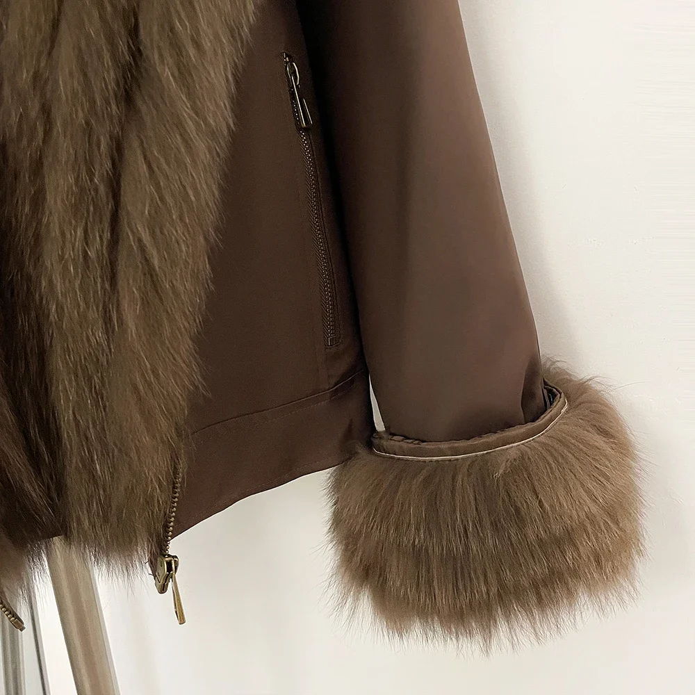 OFTBUY 2026 New Winter Duck Down Women Real Fox Fur Collar Parka Female Warm Puffer Jacket Fur Cuffs Casual Coat Outerwear