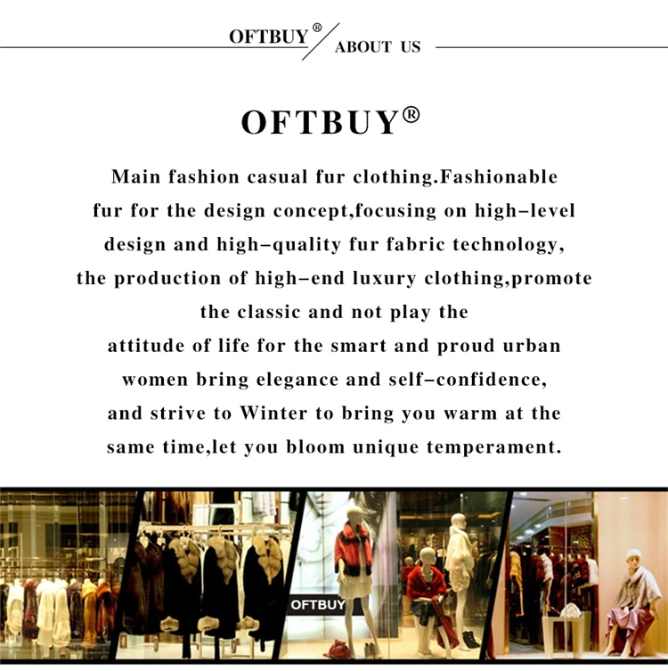 OFTBUY Real Fur Coat Winter Jacket Women Natural Fox Fur Collar Hooded Cashmere Wool Blends Long Outerwear Lady Streetwear