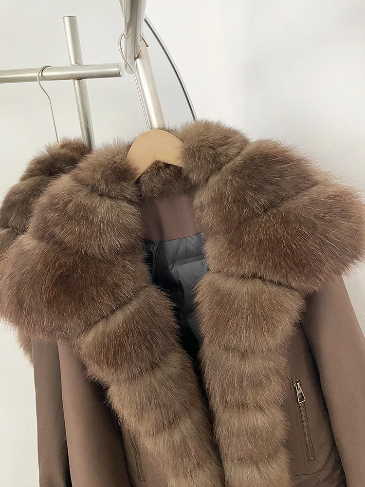 OFTBUY 2026 New Winter Women Windproof Parka Real Fox Fur Collar Duck Down Female Short Warm Jacket Casual Coat Outerwear