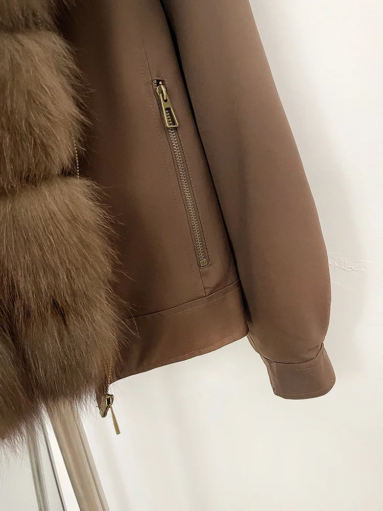 OFTBUY 2026 New Winter Women Windproof Parka Real Fox Fur Collar Duck Down Female Short Warm Jacket Casual Coat Outerwear