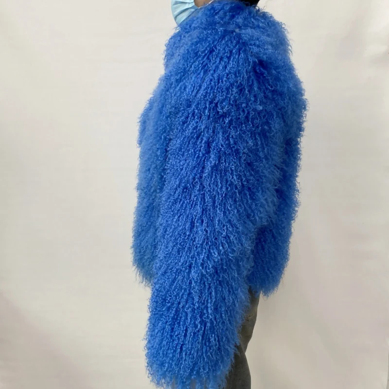 Mongolian Genuine Sheepskin Women's Winter High Quality Fashion Tibetan Sheepskin Jacket New Natural Sheepskin Stand Collar Coat
