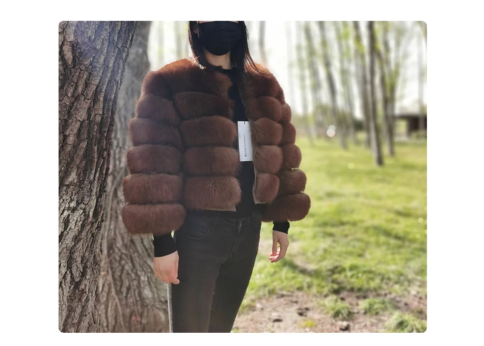 2025 MAOMAOKONG Natural Real Fox Fur Coat Women's Jackets Winter Furry Vest Luxury Beige Khaki Short Leather Female Clothing