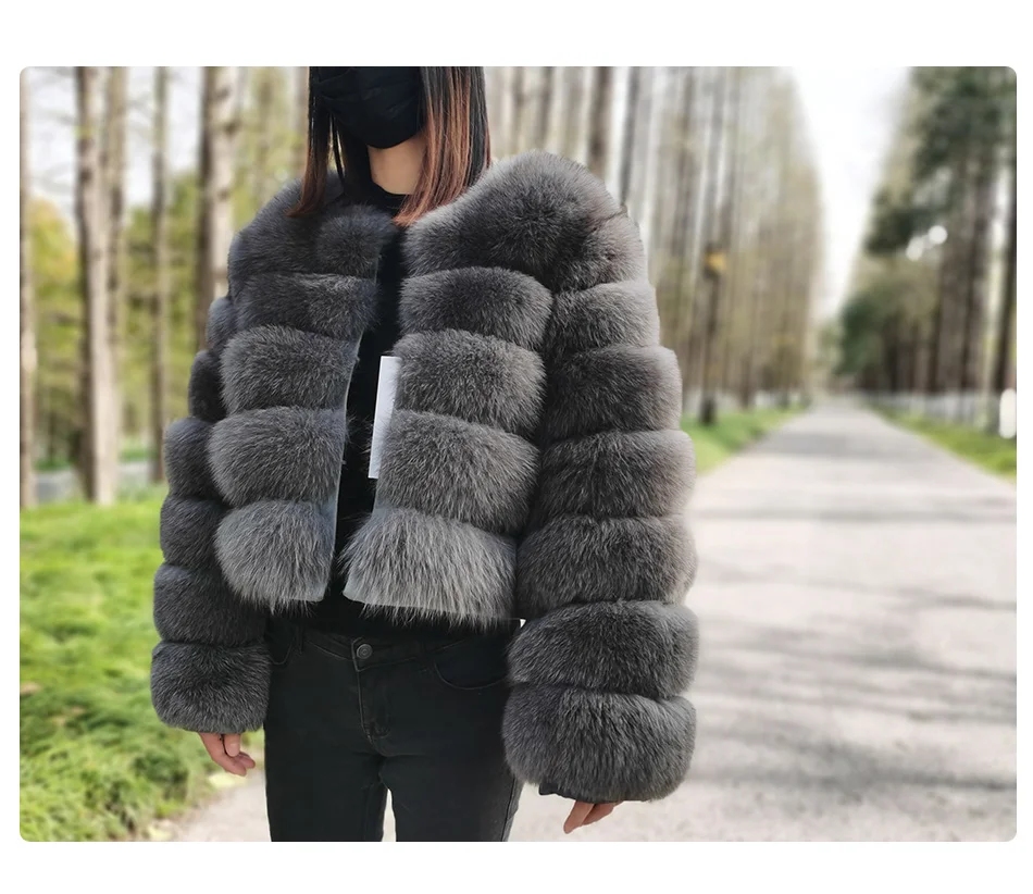 2025 MAOMAOKONG Natural Real Fox Fur Coat Women's Jackets Winter Furry Vest Luxury Beige Khaki Short Leather Female Clothing