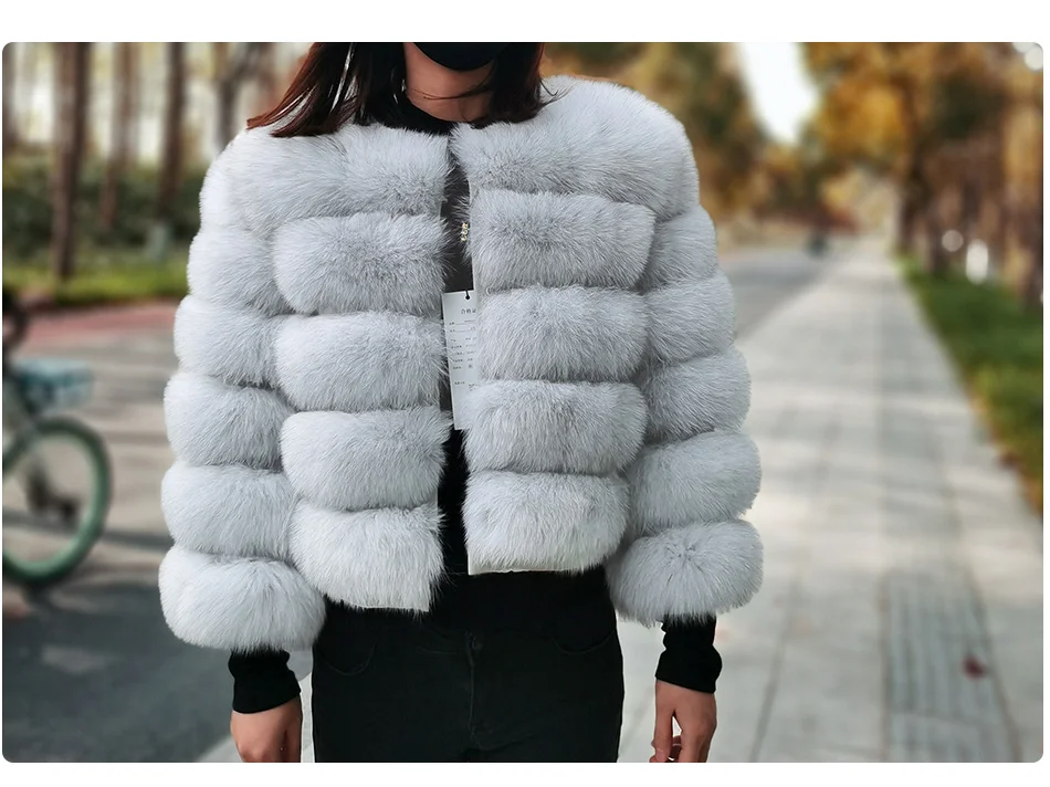 2025 MAOMAOKONG Natural Real Fox Fur Coat Women's Jackets Winter Furry Vest Luxury Beige Khaki Short Leather Female Clothing