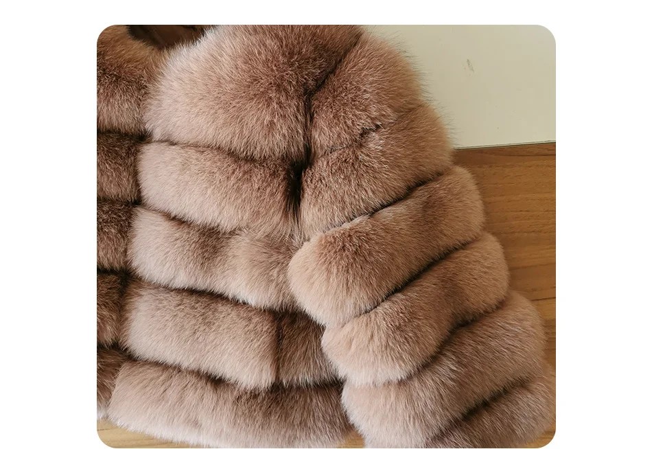2025 MAOMAOKONG Natural Real Fox Fur Coat Women's Jackets Winter Furry Vest Luxury Beige Khaki Short Leather Female Clothing
