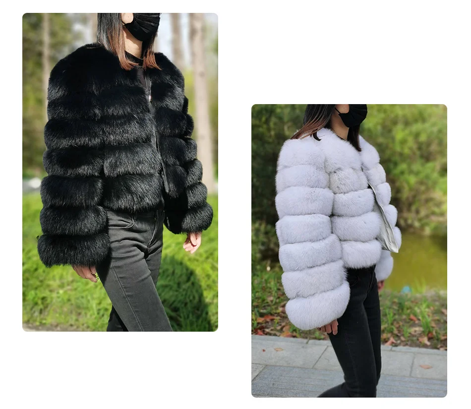 2025 MAOMAOKONG Natural Real Fox Fur Coat Women's Jackets Winter Furry Vest Luxury Beige Khaki Short Leather Female Clothing