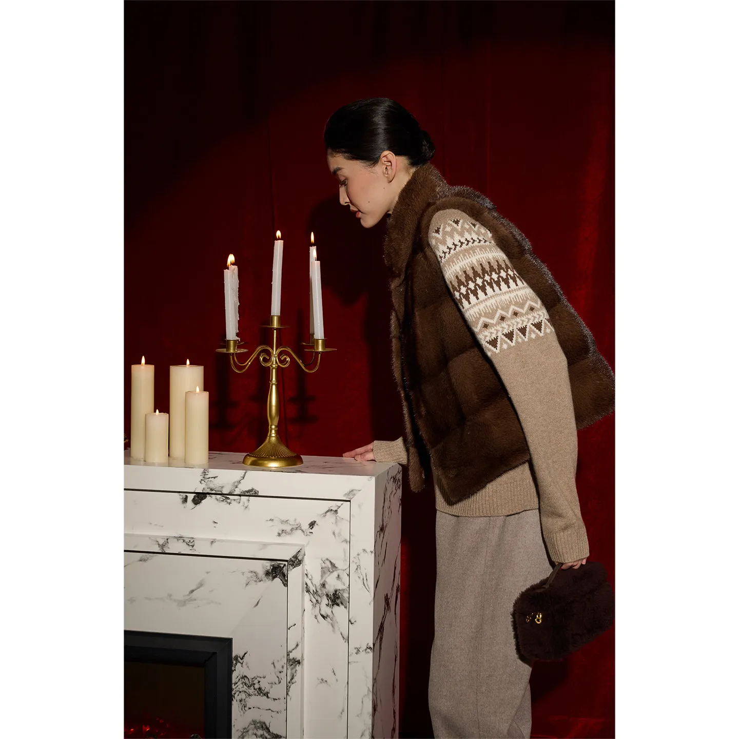 HDHOHR 2026 New Luxury Real Mink Fur Vast Full Pelt Fur Coats Fashion Natural Mink Fur Jackets Winter Female Fur Warm Vast