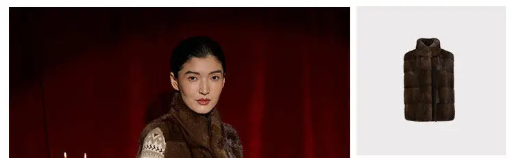 HDHOHR 2026 New Luxury Real Mink Fur Vast Full Pelt Fur Coats Fashion Natural Mink Fur Jackets Winter Female Fur Warm Vast