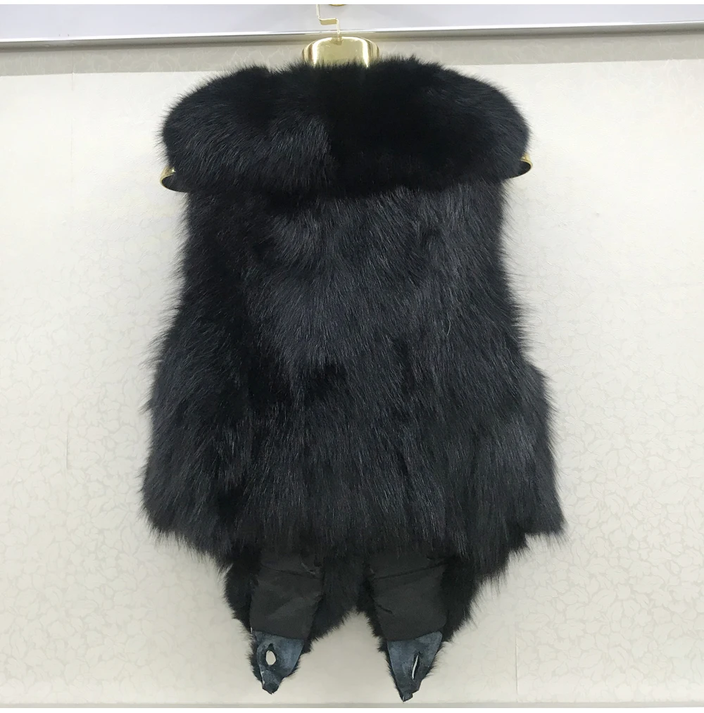2026 Women Luxury 100% Genuine Real Fox Fur Vest Natural Soft Fox Fur Sleeveless Jacket New Lady Quality Warm Real Fox Fur Gilet
