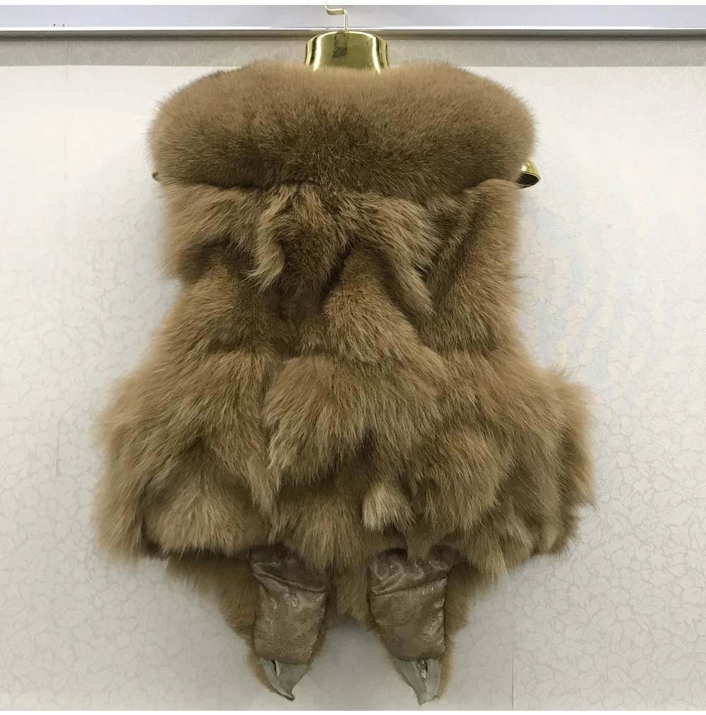 2026 Women Luxury 100% Genuine Real Fox Fur Vest Natural Soft Fox Fur Sleeveless Jacket New Lady Quality Warm Real Fox Fur Gilet
