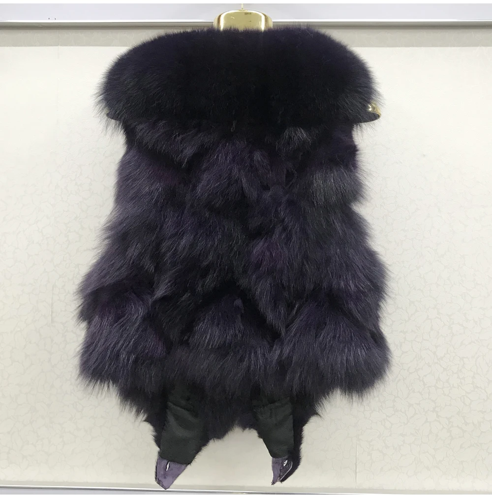 2026 Women Luxury 100% Genuine Real Fox Fur Vest Natural Soft Fox Fur Sleeveless Jacket New Lady Quality Warm Real Fox Fur Gilet