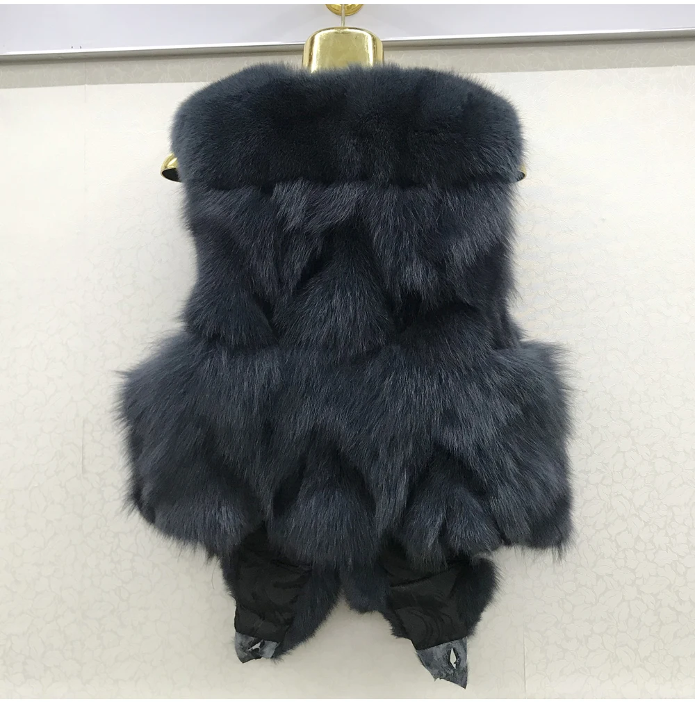 2026 Women Luxury 100% Genuine Real Fox Fur Vest Natural Soft Fox Fur Sleeveless Jacket New Lady Quality Warm Real Fox Fur Gilet