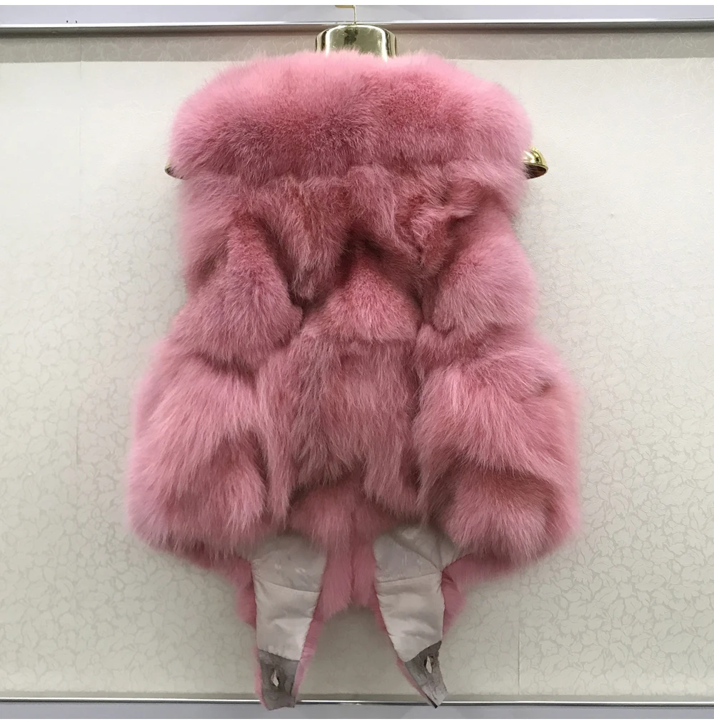 2026 Women Luxury 100% Genuine Real Fox Fur Vest Natural Soft Fox Fur Sleeveless Jacket New Lady Quality Warm Real Fox Fur Gilet