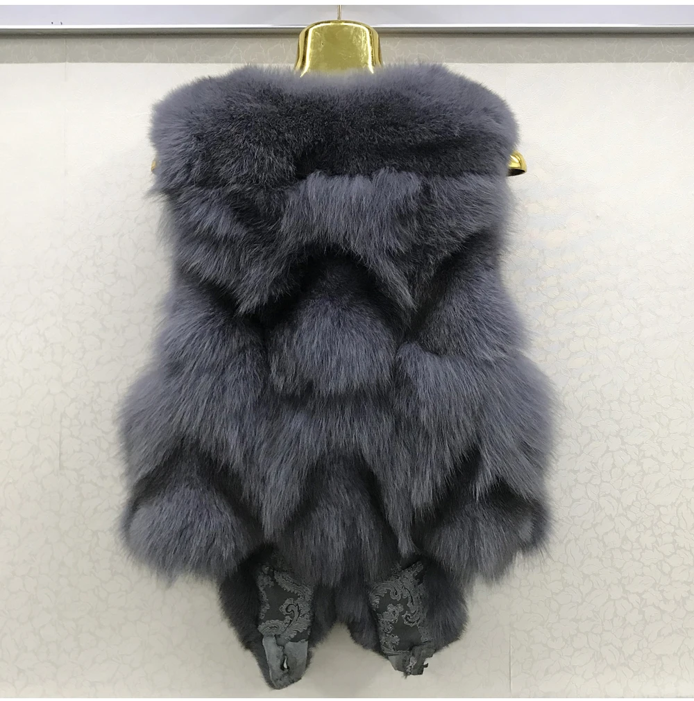 2026 Women Luxury 100% Genuine Real Fox Fur Vest Natural Soft Fox Fur Sleeveless Jacket New Lady Quality Warm Real Fox Fur Gilet