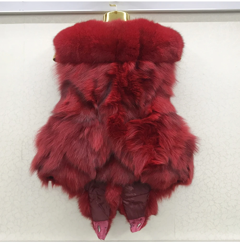 2026 Women Luxury 100% Genuine Real Fox Fur Vest Natural Soft Fox Fur Sleeveless Jacket New Lady Quality Warm Real Fox Fur Gilet