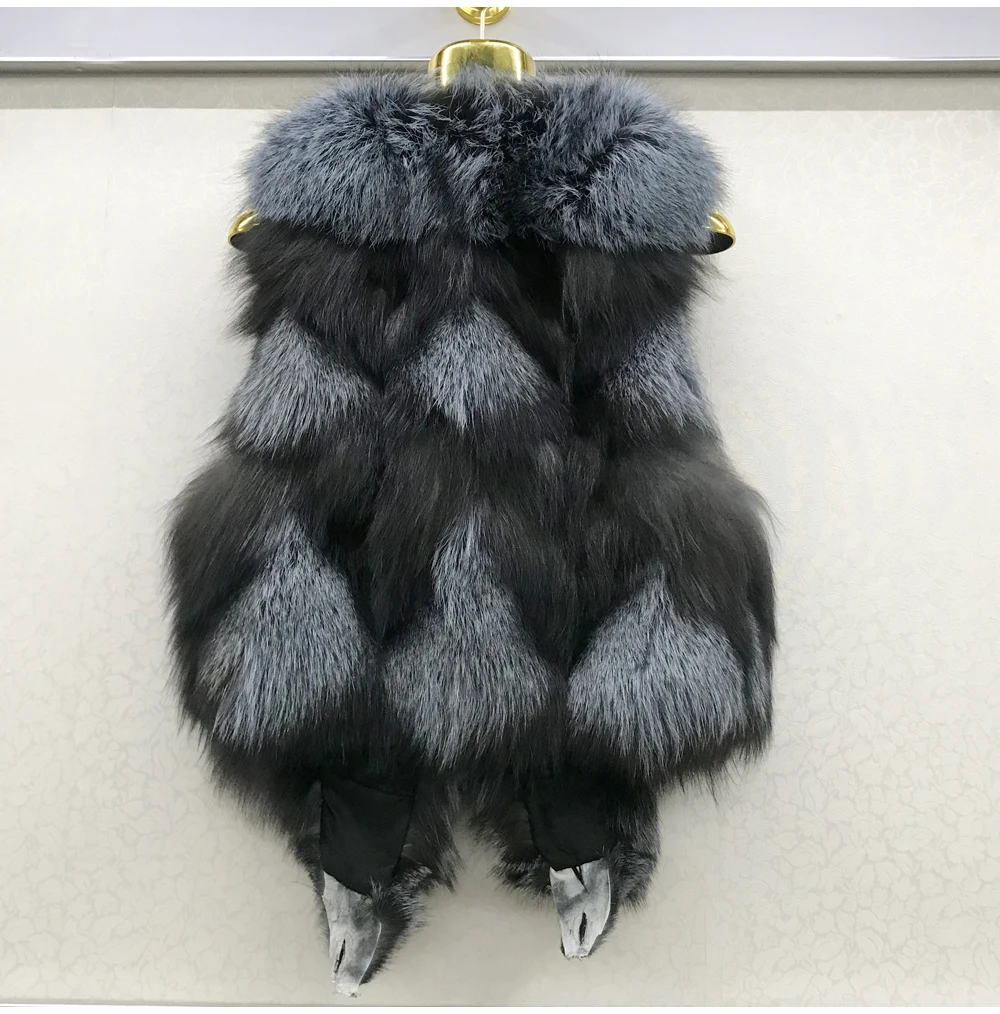 2026 Women Luxury 100% Genuine Real Fox Fur Vest Natural Soft Fox Fur Sleeveless Jacket New Lady Quality Warm Real Fox Fur Gilet