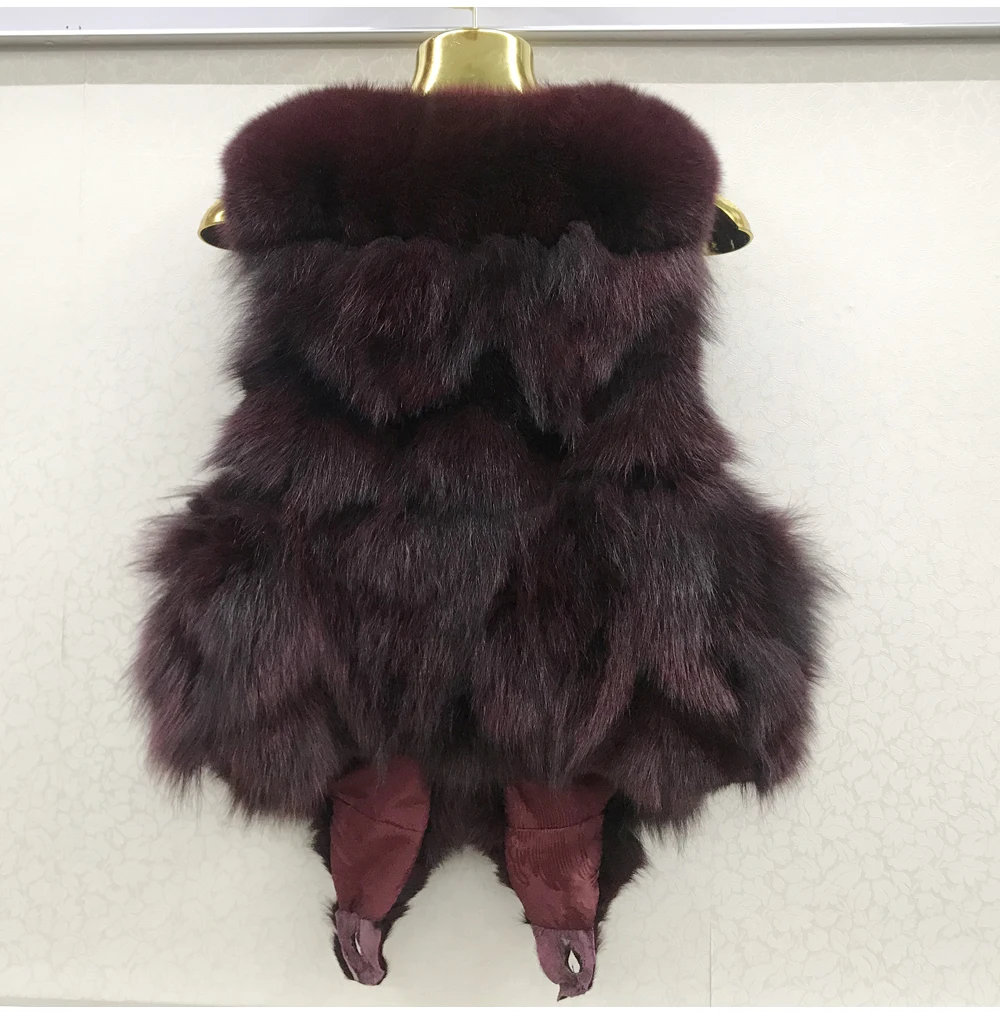 2026 Women Luxury 100% Genuine Real Fox Fur Vest Natural Soft Fox Fur Sleeveless Jacket New Lady Quality Warm Real Fox Fur Gilet