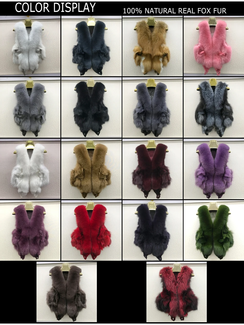 2026 Women Luxury 100% Genuine Real Fox Fur Vest Natural Soft Fox Fur Sleeveless Jacket New Lady Quality Warm Real Fox Fur Gilet