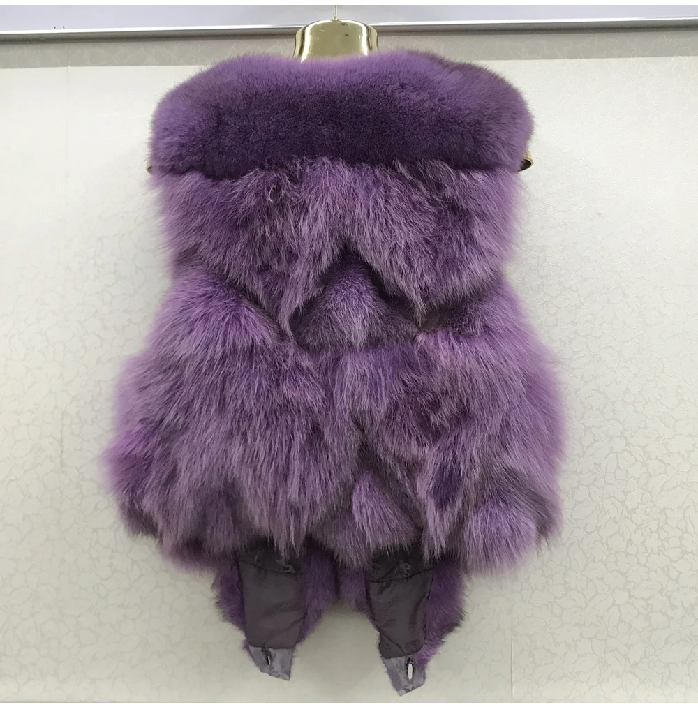 2026 Women Luxury 100% Genuine Real Fox Fur Vest Natural Soft Fox Fur Sleeveless Jacket New Lady Quality Warm Real Fox Fur Gilet