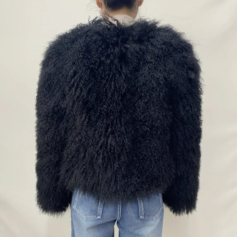 Natural Fur Coat Winter Mongolia Sheep for Women Genuine Sheeps Fur Jacket Women Jacket Real Fur Coats