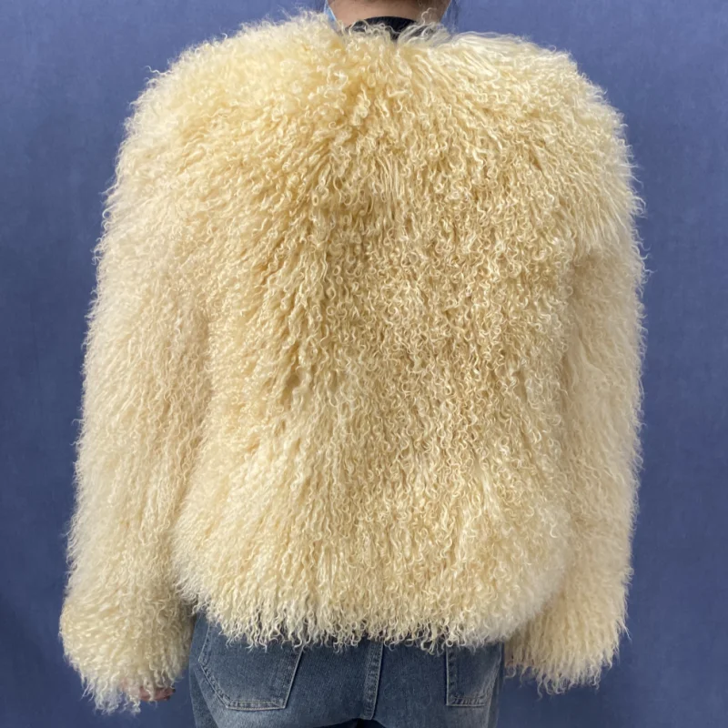 Natural Fur Coat Winter Mongolia Sheep for Women Genuine Sheeps Fur Jacket Women Jacket Real Fur Coats